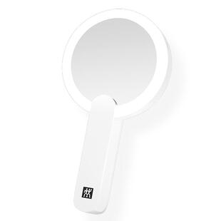 德国双立人美妆镜原装化妆镜高清10倍放大LED灯可充电手持便携镜