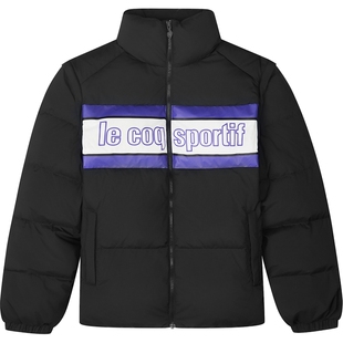 乐卡克法国公鸡秋冬季男款立领拉链短羽绒服抽绳保暖可拆卸外套