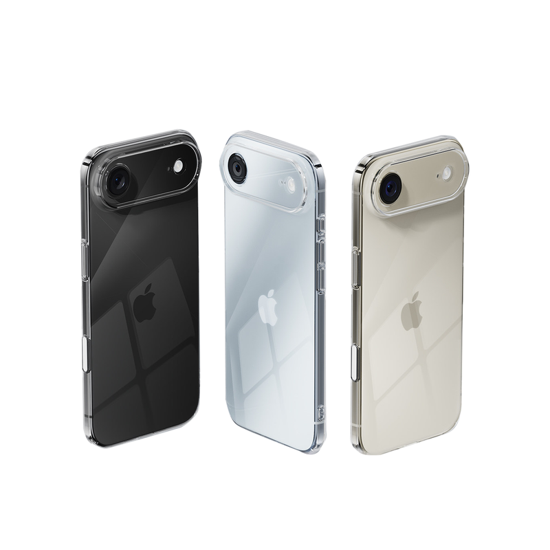 品胜新款适用苹果17air手机壳iphone17air超薄透明散热相机按键镜头全包防摔高级感ip保护套男生女生情侣小众 - 白底图