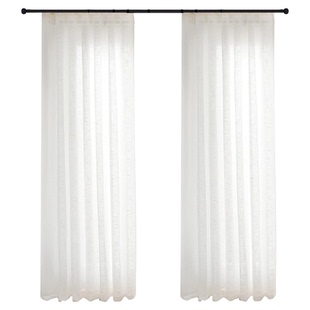 梦之窗遮光遮阳木百叶伴侣亚麻纱2025新款百褶纱帘窗帘白纱送轨道