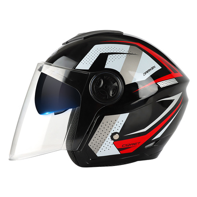 3C认证电动车头盔双镜片四季通用