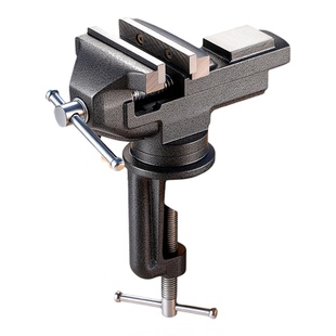 台钳小型多功能家用万向迷你小台虎桌钳工作台桌平口小虎钳台夹具