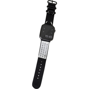康康的原创标签小众风iwatch表带手表手工缝线帆布applewatch98se