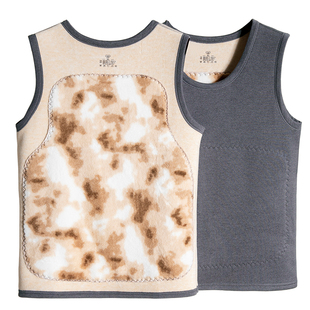 冬季保暖背心男士加厚加绒德加肥加大码羊毛蚕丝东北特厚马甲内穿