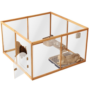 狗围栏室内宠物小型犬带顶亚克力狗狗猫笼子家用封顶隔离猫围栏