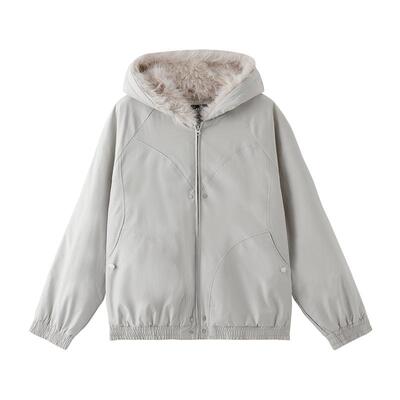 三福2025冬季座山雕毛领连帽棉服男加厚保暖棉衣宽松外套509837