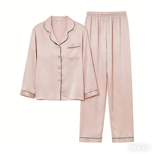 丝滑天然桑蚕丝女睡衣套装重磅真丝休闲家居服长袖短袖M-3XL