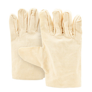 星工双层全帆布手套劳保手套耐磨加厚工业防护电焊手套10付装