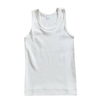 2件新款中性儿童背心纯棉内衣白色男童女童中大童宝宝跨栏无袖T恤