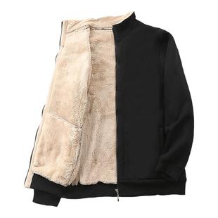 加绒卫衣男秋冬大码不带帽保暖运动服棉衣男装羊羔绒加厚外套开衫