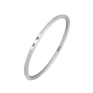 吴越老银铺999纯银手镯女古法足银手镯传承小篆体银镯子生日礼物