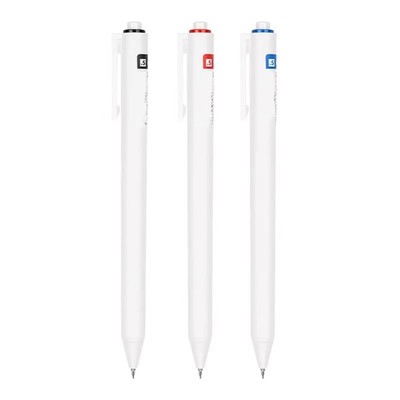 小白笔红笔速干刷题笔水笔黑色中性笔0.5黑笔st笔头高颜值按动葫芦头文具学生顺滑红色蓝色大容量写字桶装