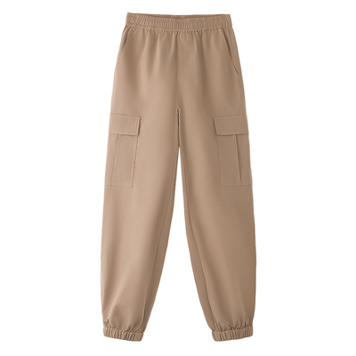 美特斯邦威宽松束脚工装裤女