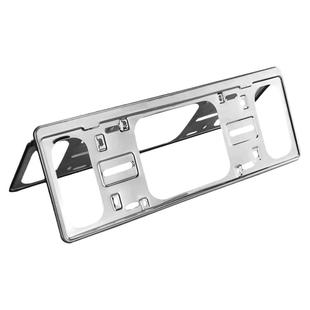 不锈钢牌照框新交规车牌架蓝牌通用号牌架汽车牌边框托盘车牌套框