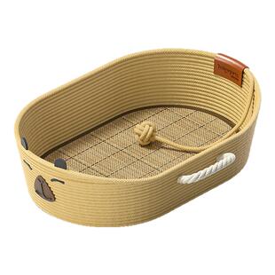 猫窝四季通用藤编猫窝猫抓板春夏宠物窝猫狗睡垫可拆洗新款冬季