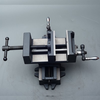 精密十字平口钳台虎钳重型台钳双向移动台钻专用夹具钻铣床工作台
