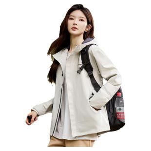 班尼路春秋外套女2026户外女装防风防水登山服风衣工装夹克上衣J