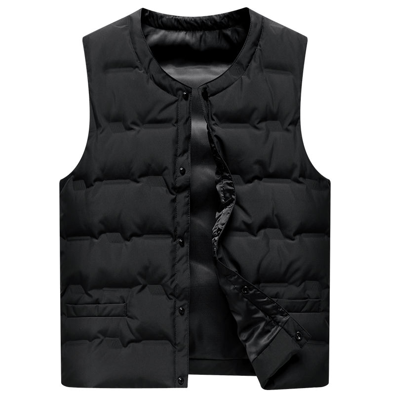 新款羽绒服马甲男秋冬季内穿中老年鹅绒保暖背心坎肩爸爸外套马夹