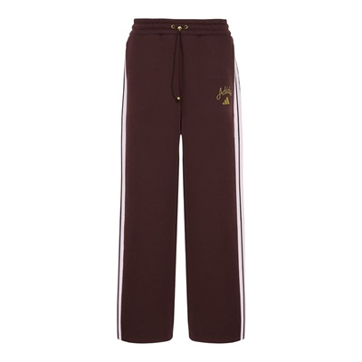 adidas阿迪达斯女子运动训练休闲三条纹针织宽松长裤KH2704