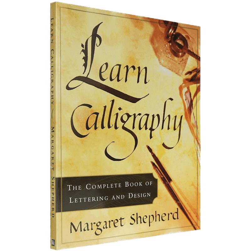 正版 英语字贴 英文原版 Learn Calligraphy英文进口书法字贴 手写印刷体意大利罗马斜衡水圆体 英文版书法学习艺术设计指导书
