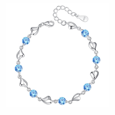 海洋之心手链女纯银轻奢高级感