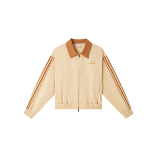 【鞠婧祎代言】AVIA爱威亚美式复古撞色梭织外套女秋冬款宽松夹克