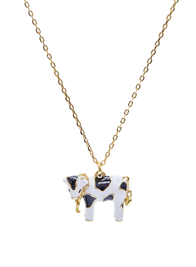 彩釉生肖可调节925银细款项链