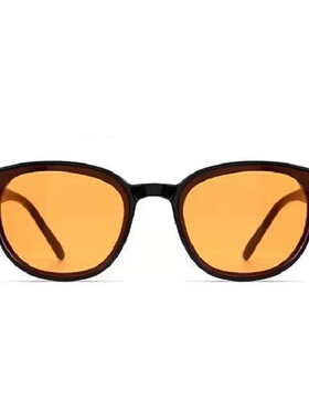 韩黄色墨镜时尚防紫外线网红款大脸偏光太阳男女潮黑框茶片