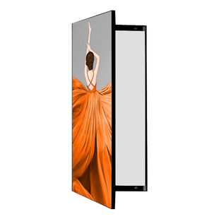 隐藏舞蹈镜子隐形全身镜卧室试衣镜悬挂家用装饰画壁挂开合穿衣镜