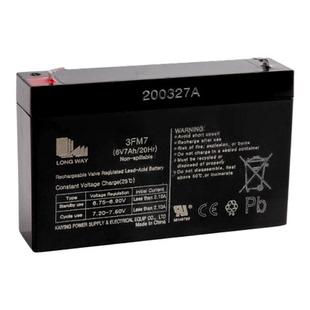 LONGWAY龙威儿童电动车6V7ah20hr电瓶摩托车大容量蓄电池3FM7包邮