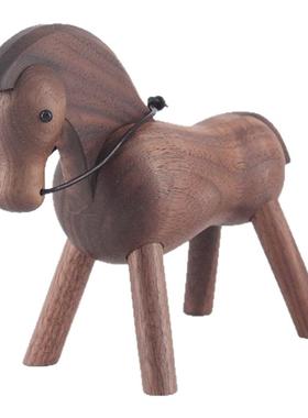 手工装饰桌面木偶原木礼品北欧风