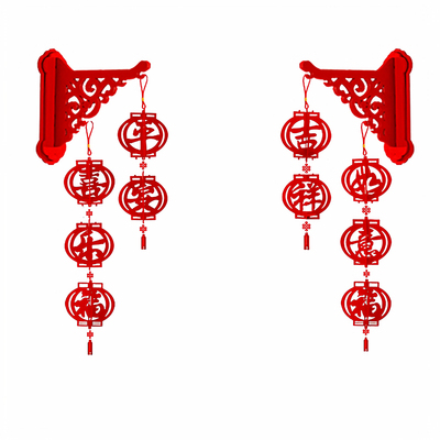 新年壁挂立体福字房门灯笼挂件