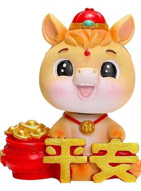 马年吉祥物盲盒国潮桌面生肖摆件