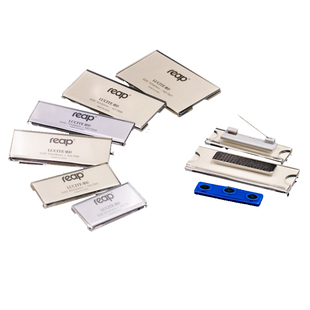 10个别针工牌亚克力胸牌 瑞普reap工号牌/姓名牌胸卡磁性批发定制