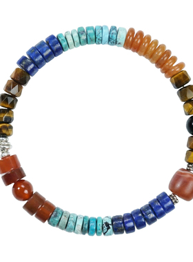 原创设计天然多宝彩色小众女手串