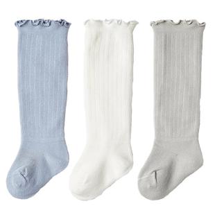 尼多熊婴儿长筒袜秋冬纯棉袜a类0到3月宝宝新生儿过膝长袜不勒腿