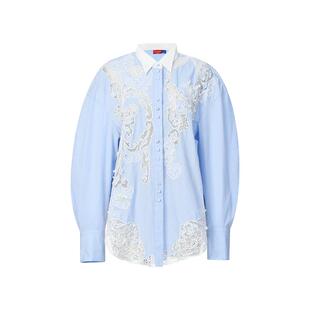 【杨超越同款】lefame拉飞姆航海系穿搭蓝色衬衫外套上衣衬衫女