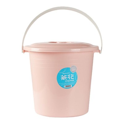 茶花加厚带盖大容量水桶塑料桶
