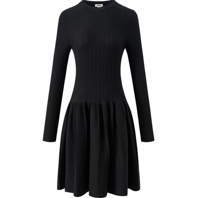 【莱赛尔】JASON WU25秋冬新款简约极简气质高级针织花苞连衣裙女