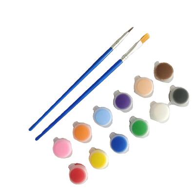 丙烯颜料条3ml12色套装6连体石膏DIY儿童彩绘画涂鸦防水批发整箱