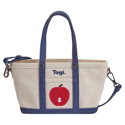 【晁然双十一】Tagi.大容量多色通勤边边单肩豹纹帆布包