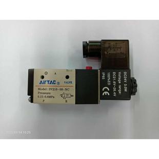 NC单向气动阀2V025 亚德客电磁阀3V1 06一进一出3V210