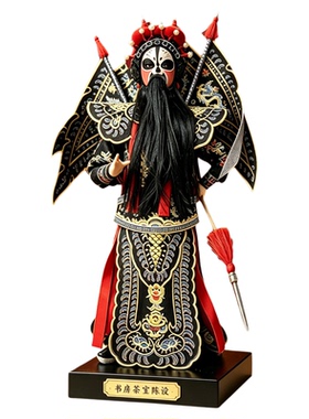 京剧武生将军绢人摆件
