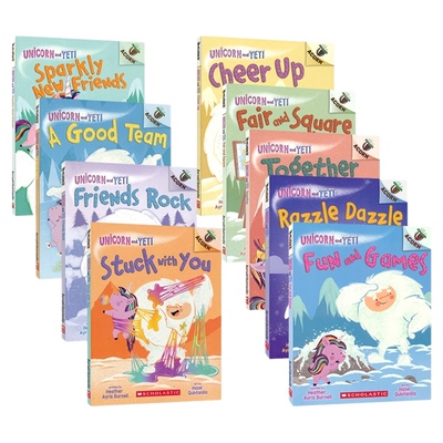 Unicorn And Yeti 独角兽和雪人9册 Scholastic Acorn 学乐大树姐妹篇 橡树系列 桥梁章节书 全彩图画故事书 英文原版进口童书