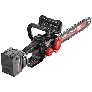 质造充电电锯小型家用手持伐木锯锂电池大容量链条锯户外锯树神器