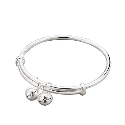 顺庆银楼简约女9999足银手镯