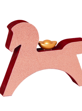 逅里 瑰丽金奔奔 2026马年装饰 新年春节小摆件 公司前台客厅布置