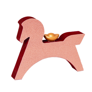 逅里 瑰丽金奔奔 2026马年装饰 新年春节小摆件 公司前台客厅布置