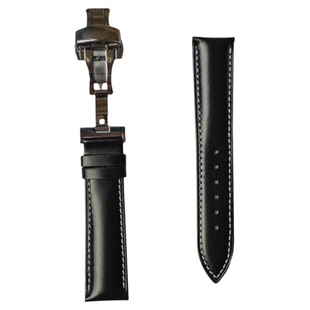 手工牛皮手表带马臀皮表带真皮快拆手表带2221201918男士通用黑色