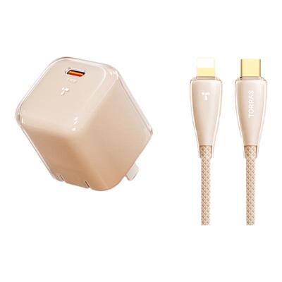 【国家3C认证】图拉斯小冰块Pro新款45W适用苹果17ProMax充电器iPhone16快充头15数据线typec手机35w正品PD插
